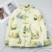 Women's Clothing Vintage Chinese Style Cotton Padded Jacket , Winter Warm Thickened Quilted Coat With Stand Collar, Rabbit Garden Warmth Color_ecoleips.com