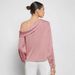 Women's Clothing Women's Pleated Satin Shirt Top Asymmetrical Off-Shoulder Long Sleeved Spring/Summer Asymmetrical Long Sleeved Shirt_ecoleips.com