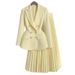Women's Clothing Fashionable Temperament Jacket And Pleated Skirt Set Autumn/Winter Style_ecoleips.com