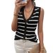 DiYun European And American Foreign Trade 2024 Spring/Summer Women's Casual V-Neck Color-Block_ecoleips.com