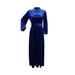 Women's Clothing Saudi Arabia Abaya Robe Velvet Zipper Green Water Drop Diamond Middle Eastern Dress_ecoleips.com
