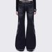Gothic Dark Style New European And American Jeans With High-waisted Flared Legs, Winter Clothing, Cross-border Harajuku_ecoleips.com