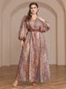 Women's Clothing Four Sided Stretch Large Size Dress Fashionable Ethnic Style Banquet Wedding Dress_ecoleips.com