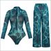 Women's Clothing Women's Style Long Sleeved One Piece Swimsuit SPF Sun Protection Long Pants Swimwear Modest Coverage, Beach & Pool Ready_ecoleips.com
