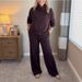 Autumn Winter Women's Two Piece Set High Neck Solid Color Sweatshirt Casual Elegant Commuter Outfit Style_ecoleips.com