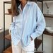 Women's Long Sleeved Striped Cardigan Coat Autumn Winter New Fashion Style Clothing_ecoleips.com