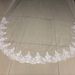 3M Cathedral Veil – Single Layer Chantilly Lace Bridal Face Veil (Ivory/White, Polyester, A-Line Hem, 3D Floral Embroidery, Wholesale Ready)_ecoleips.com