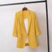 Women's Clothing Women's Linen Blazer Thin Style Summer Sun Protection Casual British White Black Outerwear_ecoleips.com