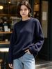 Women's Knitted Sweater Long Sleeve Thickened round Neck Casual Pullover Solid Color plus Size Loose Fit Autumn Winter European American Style_ecoleips.com