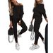 Aria Basics 2026 Foreign Trade Solid Color Fashion Casual Tie-shoulder Sports Pants Long Set For Women, European And American Trend_ecoleips.com