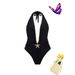 Women's Clothing Beachoutits Women's Bathing Suit Sexy Solid Color Bodysuit Hollowed Out Semi-Transparent Two Piece Set_ecoleips.com