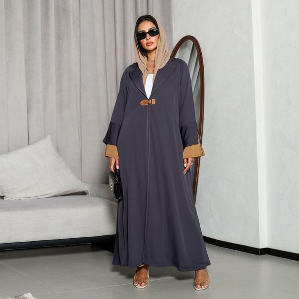 2025 New Muslim Suede Large Size Robe Elegant Temperament Dress_ecoleips.com