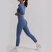 Women's Clothing New Long Sleeved Tops Yoga Suits Fitness High End Sportswear Suits Women's Two Piece Fitness Suits_ecoleips.com