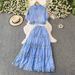 Women's Clothing French Retro Court Style Two Piece Loose Fitting French Vintage Lace Two-Piece Set – Elegant Crochet Top & High-Waisted Skirt_ecoleips.com