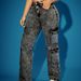 Women's Clothing High Elastic Multi Pocket Cargo Pants American Style Denim Trousers Hot Selling Jeans_ecoleips.com