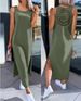 European And American Style Women's Clothing Lace Hollow-out Suspender Sleeveless Slit Tank Dress,_ecoleips.com