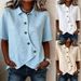 Women's Clothing Summer New Arrival Casual Solid Color Irregular Shirt Popular Style_ecoleips.com