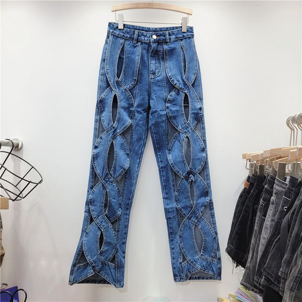 Women's Clothing Jeans For Women In Summer, Thin Style, Niche Design, Ripped Jeans, Retro, High Waist, Slimming, High End Straight Pants_ecoleips.com