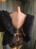 Black Rhinestone Encrusted Bodycon Mini Skirt See Through Performance Outfit For Women Car Show Model Catwalk Host Party Dress Sexy_ecoleips.com