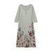 Women's Long Sleeve Floral Print Midi Dress – Asymmetrical Hem Casual Boho Fall Dress 2026_ecoleips.com