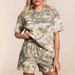 Women's Camo Shorts & Top Set - Summer Trendy Streetwear Two-Piece Outfit (S-XXL) | Quick-Dry Polyester & Spandex Blend_ecoleips.com
