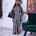 Women's Clothing large size loose sexy fashion temperament striped irregular dress_ecoleips.com