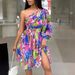 clothing, Foreign Trade Women's Apparel, European And American Cross-border Bohemian Print One-shoulder_ecoleips.com