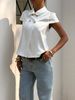 Women's Y2K Minimalist Fashion Button down Polo Collar Shirt European American Style Top Summer Clothing 2026 Fit True to Size_ecoleips.com