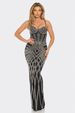 New European And American Sexy And Fashionable Sleeveless Rhinestone Camisole Backless Slim Fit Dress Party Dress_ecoleips.com