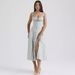 European American Style Fashion Printed Halter Lace Trim Slim Fit Suspender Long Dress Summer Casual Party Women Dress_ecoleips.com