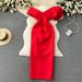 Premium High-End Women's Party Dress Summer Style Asymmetrical Neck Off-Shoulder Puff Sleeves High Waist Slit Banquet Gown_ecoleips.com