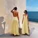 Women's Sexy Deep V Neck Sleeveless Halter Maxi Dress – French Style Elegant Casual Resort Gown 2026_ecoleips.com