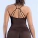 Vision Twist Front Longline Top Backless Gym Tank Top Women Padded Yoga Vest Workout Fitness High Elastic Running Sports Tops_ecoleips.com