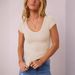 Women's Clothing Threaded Pullover Solid Color Hot Girl Outfit Versatile Sexy Fashion Short Sleeve Tops_ecoleips.com
