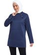 Muslim Solid Color Long Sleeve Top Arab Women's Sportswear Single Sweatshirt Y027_ecoleips.com