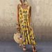 2024 ZhuoCai European And American Women's Clothing Summer Casual Vacation Printed Round Neck Floral Sleeveless_ecoleips.com