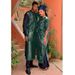 Verve Two-Piece Set Short Sleeve Matte Fabric With Headscarf Muslim Long Dress Plus Size Women_ecoleips.com