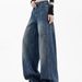 Vintage Distressed Wide-Leg Jeans For Women – Retro Blue High-Waisted Ripped Denim Pants (XS-4XL)_ecoleips.com