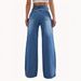 Women's High-Waisted Relaxed Straight Leg Jeans – Vintage Washed Denim Pants (XS-XXXL, Cotton-Polyester Blend, Casual & Trendy)_ecoleips.com