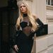 Women's Solid Color Round Neck Mesh Splicing Slim Dress Long Sleeve Fashion Autumn New European American Style_ecoleips.com