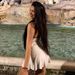 Summer Satin Halter Backless Bodycon Dress Women Solid Slim Fit Ruffle Trim Hip Wrapped Party Evening Dress_ecoleips.com