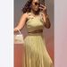 Women's Clothing Suit Three Dimensional Flower Shoulder Strap Waist Hot Girl Knitted Suspenders Two Piece Suit_ecoleips.com