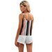 In Stock-51195#European And American Style Casual Chiffon Camisole Women's New Fashion Striped Sleeveless V-neck Top_ecoleips.com