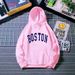 Women's Trendy Hooded Sweatshirt, Autumn And Winter Loose Fit With Letter Print, Long Sleeve, New Style For Teenagers,_ecoleips.com