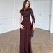 Women's Clothing Women's Long Sleeved Maxi Dress Silky Soft Slim Fit For Spring Long Sleeve For Formal & Casual For Women_ecoleips.com