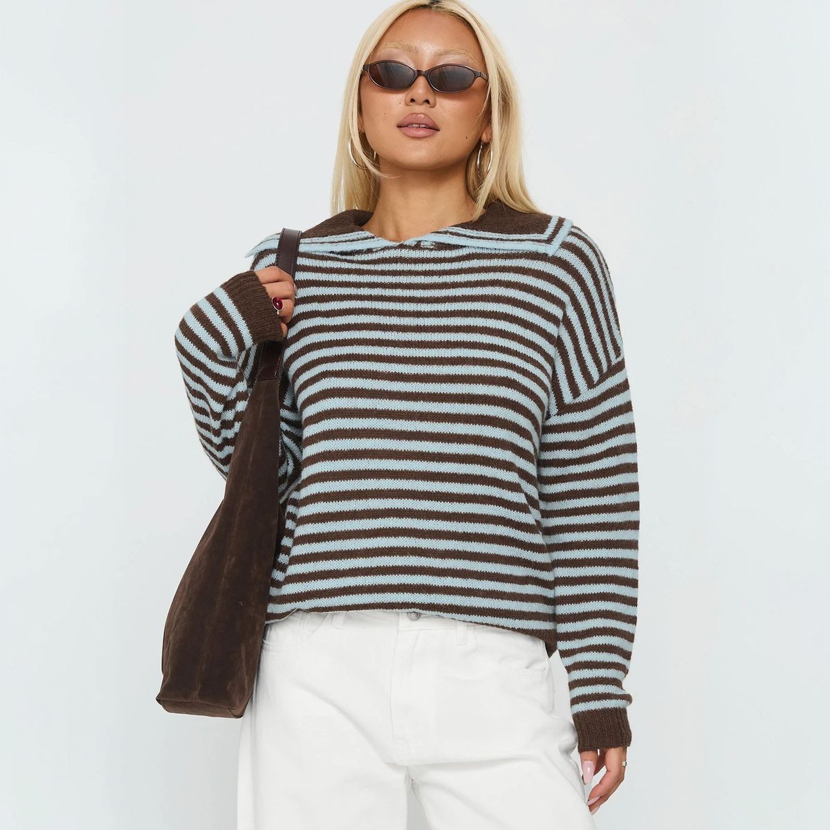 Oversized Striped Knit Sweater – Casual & Cozy Long-Sleeve Pullover (S-XL) | Trendy Streetwear_ecoleips.com