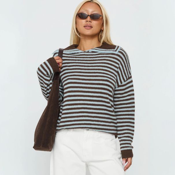Oversized Striped Knit Sweater – Casual & Cozy Long-Sleeve Pullover (S-XL) | Trendy Streetwear_ecoleips.com