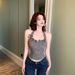 French-style Vintage Bow-tie Backless Halter Neck Camisole For Women, Pure And Desirable White Lace Layered Stylish Top_ecoleips.com