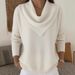 Women's Solid Color Long Sleeve Top Sweater Autumn Winter New_ecoleips.com