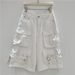 Women's Clothing Multi Pocket Washed Distressed Cropped Denim Shorts For Women Summer Loose Casual Wide Leg Workwear Cropped Trousers_ecoleips.com